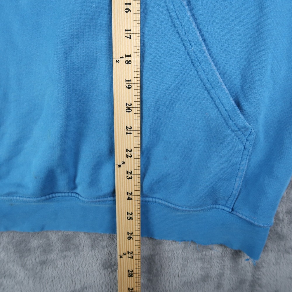 Vintage Y2K Nike Gray Tag Blue Hoodie Size L Large Mini Swoosh Thrashed - Picture 16 of 16